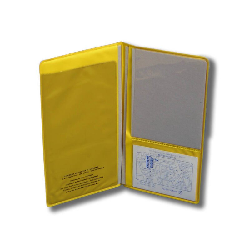 portadocumento diptico amarillo