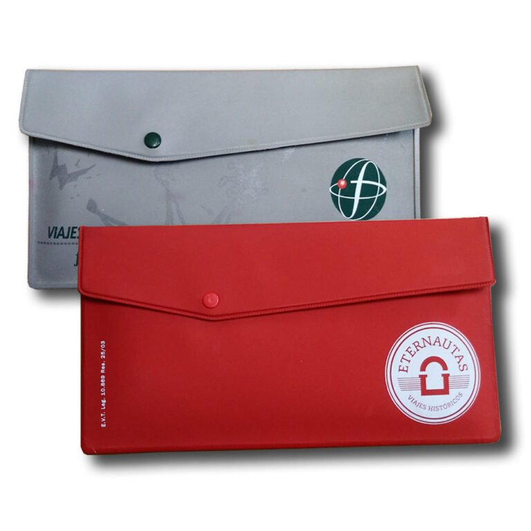 portavoucher sobre plastico con broche