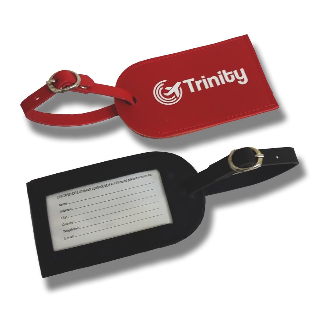 Marbete equipaje en cuerina